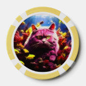 Gelukskaarten voor Kattenliefhebbers Poker Chips (Achterkant)