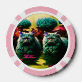 Gelukskaarten voor Kattenliefhebbers Poker Chips (Achterkant)