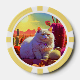 Gelukskaarten voor Kattenliefhebbers Poker Chips