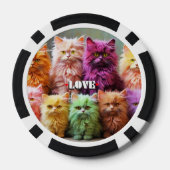 Gelukskaarten voor Kattenliefhebbers Poker Chips (Achterkant)