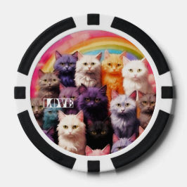 Gelukskaarten voor Kattenliefhebbers Poker Chips