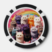 Gelukskaarten voor Kattenliefhebbers Poker Chips (Achterkant)