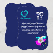 Gelukskaarten voor Valentijnsdag Feestdagenkaart (Voorkant / Achterkant)