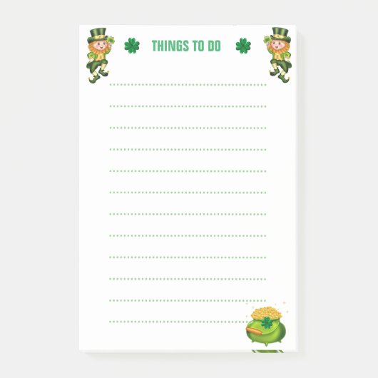 GeluksKabouter & Dingen om te doen met Schots geru Post-it® Notes (Voorkant)