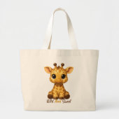 Gelukskat Grote Tote Bag (Voorkant)