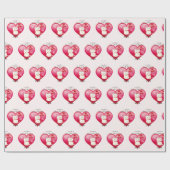 Gelukskat met Liefde Cadeaupapier (Vlak)