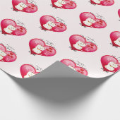 Gelukskat met Liefde Cadeaupapier (Hoek)