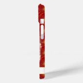 Gelukskat Met Rode Bloemen Met Monogram Case-Mate iPhone Case (Achterkant / Links)