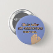 Gelukskeizerstomen Ocean Blue Button (Voorkant /achterkant)