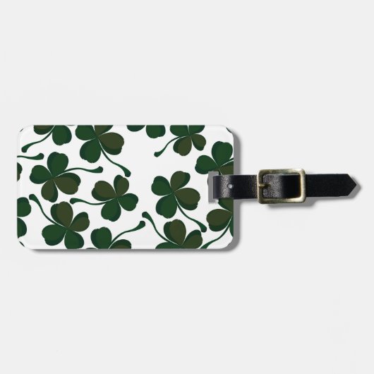 geluksklaver bagagelabel (Voorkant horizontaal)