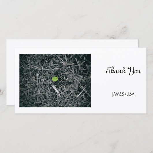 geluksklaver bedankkaart (Voorkant / Achterkant)