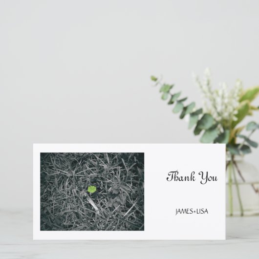 geluksklaver bedankkaart (Staand voorkant)