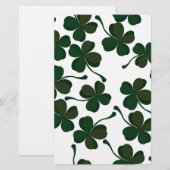 geluksklaver briefpapier (Voorkant / Achterkant)