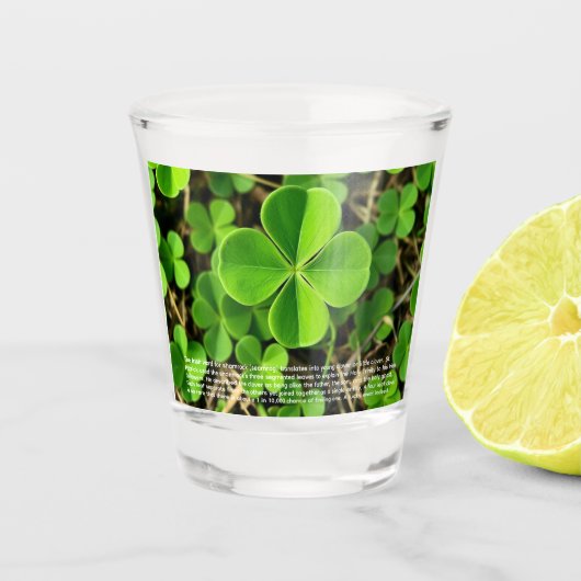 Geluksklaver Shot Glas (Voorkant)