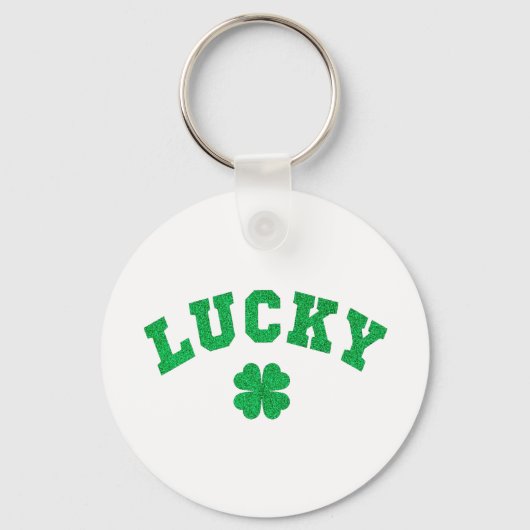 Gelukskoekoek Saint Patricks Day dubbelzijdige pri Sleutelhanger (Voorkant)
