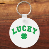 Gelukskoekoek Saint Patricks Day dubbelzijdige pri Sleutelhanger (Achterkant)