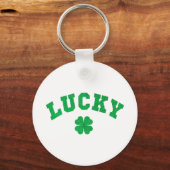 Gelukskoekoek Saint Patricks Day dubbelzijdige pri Sleutelhanger (Voorkant)