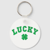 Gelukskoekoek Saint Patricks Day dubbelzijdige pri Sleutelhanger (Achterkant)
