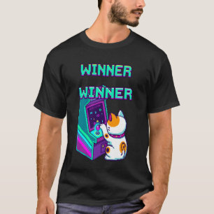 Gelukskoortje Arcade Winnaar Retro Gaming Kunst T-shirt