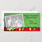 Gelukslichten/ Foto kerstkaart (Voorkant / Achterkant)