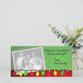 Gelukslichten/ Foto kerstkaart (Staand voorkant)