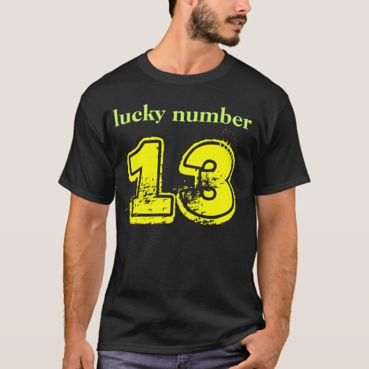 geluksnummer 13 t-shirt (Voorkant)