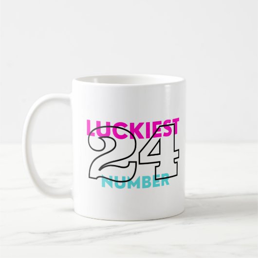 Geluksnummer 24 koffiemok (Links)