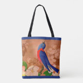 geluksprint van de blauwe vogel tote bag (Achterkant)