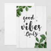 Geluksquote Alleen Goede Vibes Kaart (Voorkant / Achterkant)