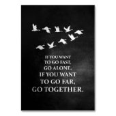 Geluksquote als u samen wilt gaan kaart (Voorkant)