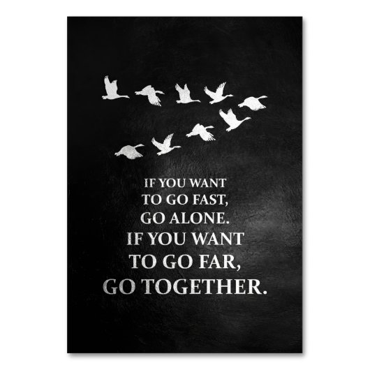 Geluksquote als u samen wilt gaan kaart (Voorkant)