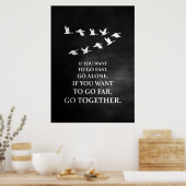 Geluksquote als u samen wilt gaan poster (Keuken)