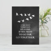 Geluksquote als u samen wilt gaan save the date (Staand voorkant)