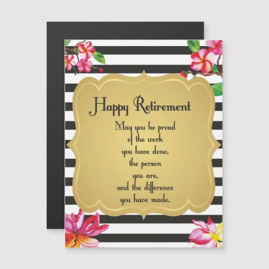 Geluksquote bij pensionering Afscheids cadeau (Voorkant / Achterkant)