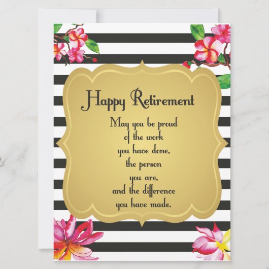 Geluksquote bij pensionering Afscheids cadeau Kaart (Voorkant)