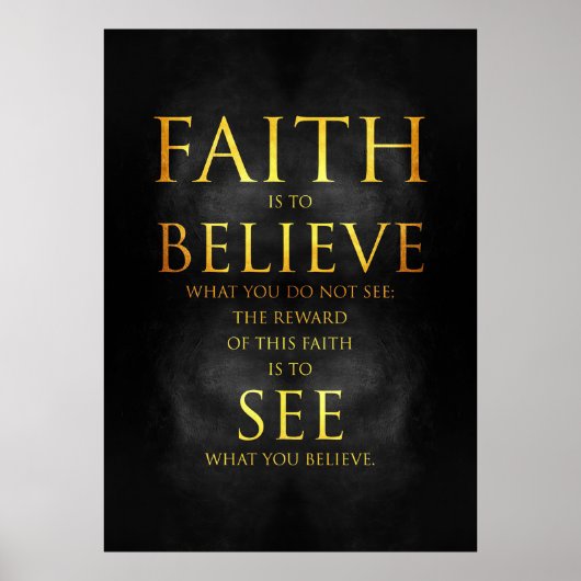 Geluksquote geloof geloven Zie Poster (Voorkant)