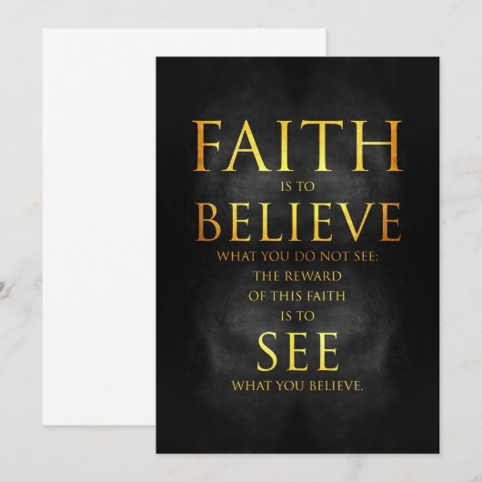 Geluksquote geloof geloven Zie Save The Date (Voorkant / Achterkant)