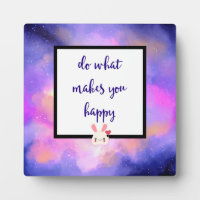 Geluksquote met Surreal Clouds en een Bunny