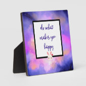 Geluksquote met Surreal Clouds en een Bunny Fotoplaat (Voorkant)