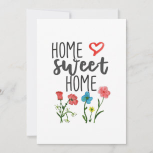 Geluksquote Thuis Zoete Thuis Bloemen Kaart