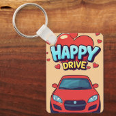 Geluksrit Retro Auto Romantiek Sleutelhanger 💕 (Voorkant)