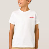 Geluksrode achterkant afdruk t-shirt (Voorkant)
