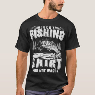 Geluksshirt voor vissen Niet wassen T-shirt