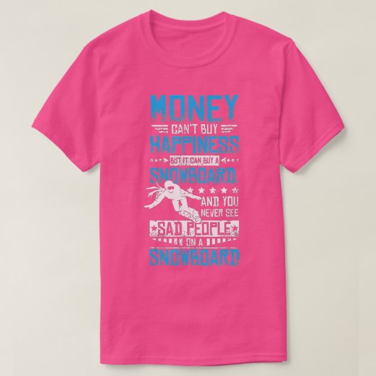 Gelukssnowboarden T-shirt (Design voorkant)