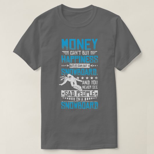 Gelukssnowboarden T-shirt (Design voorkant)
