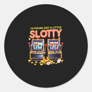 Geluksspel liefhebbers Lucky Slot Machine Casino L Ronde Sticker