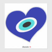 Gelukssymbool, Evil Eye Schattige hart Sticker (Vel)