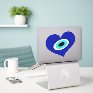Gelukssymbool, Evil Eye Schattige hart Sticker