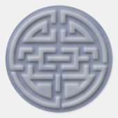 gelukssymbool ronde sticker (Voorkant)