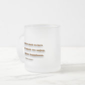 Gelukstelling - Het is niet hoeveel we hebben... Matglas Koffiemok (Voorkant links)